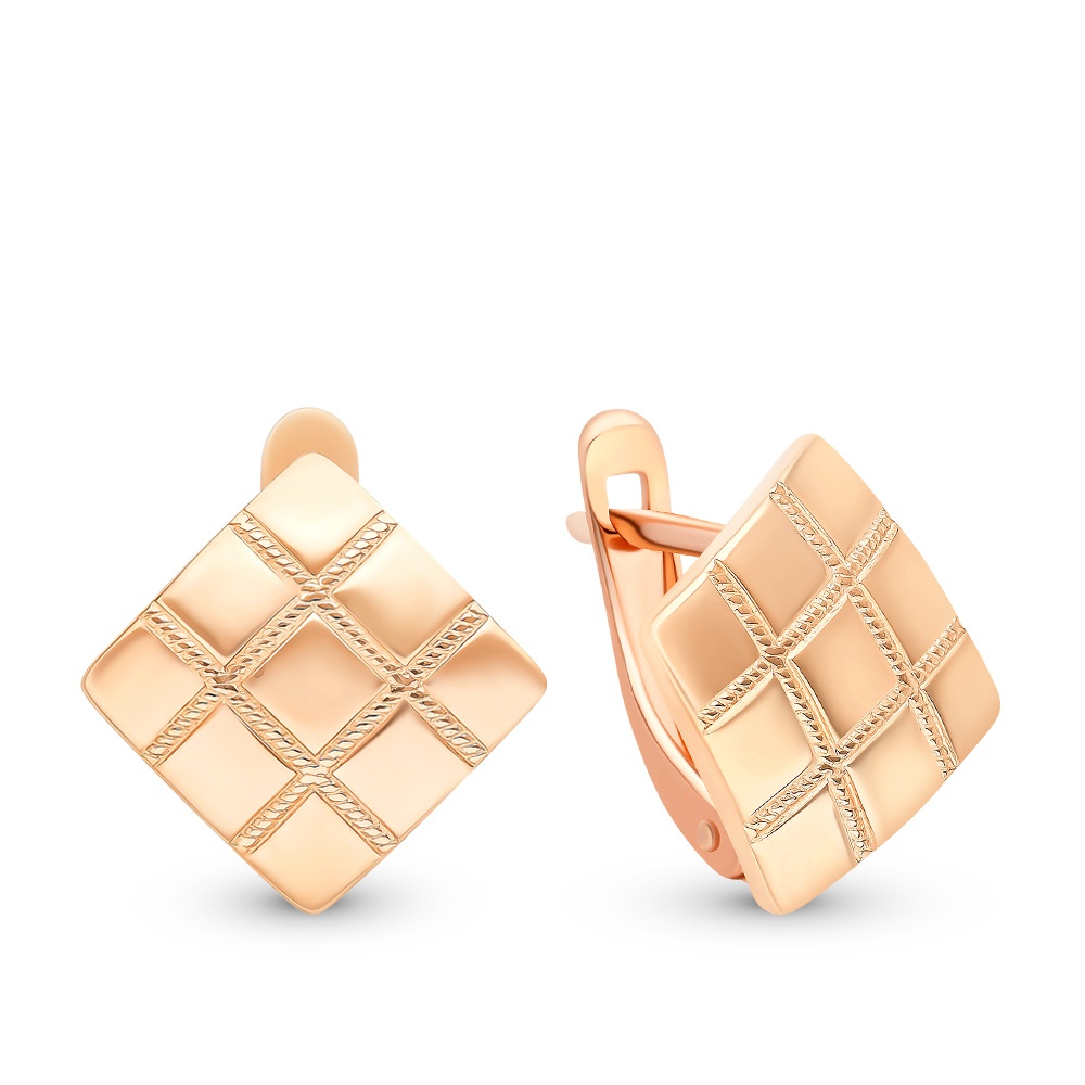 

Серьги из красного золота без вставки 585Gold 499000038, 499000038