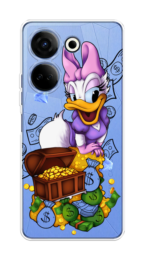 

Чехол на Tecno Camon 20 "Rich Daisy Duck", Коричневый;белый;фиолетовый, 304150-6