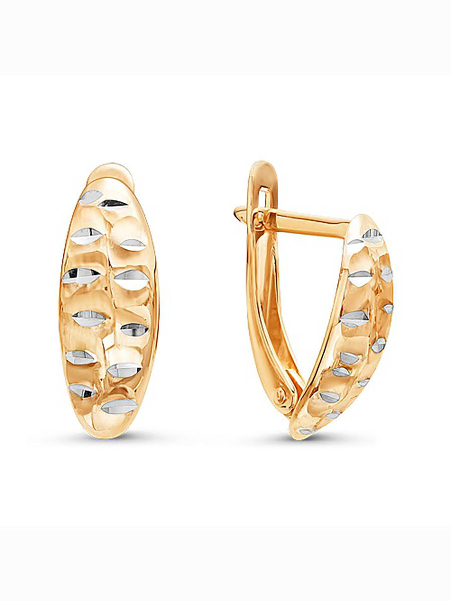 

Серьги из красного золота без вставки 585Gold 499000003, 499000003