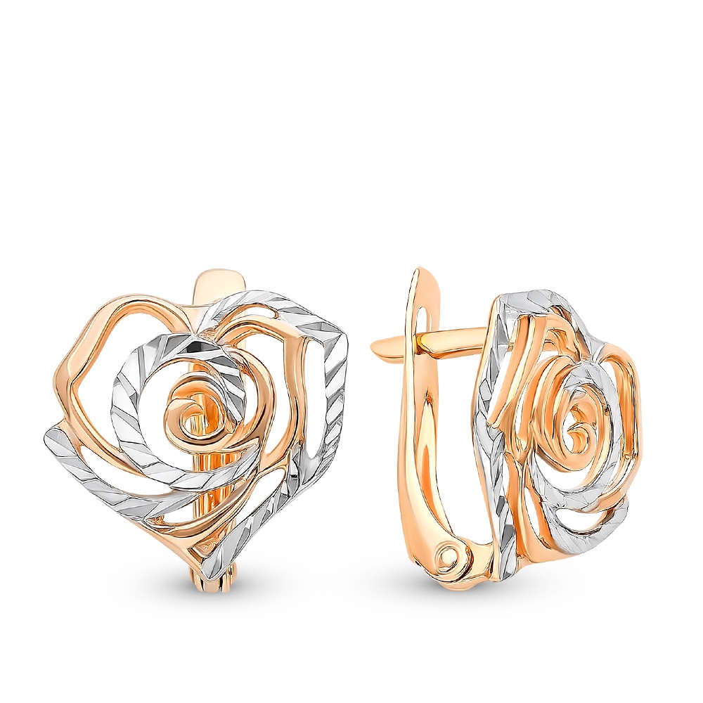 

Серьги из красного золота без вставки 585Gold 499000099, 499000099