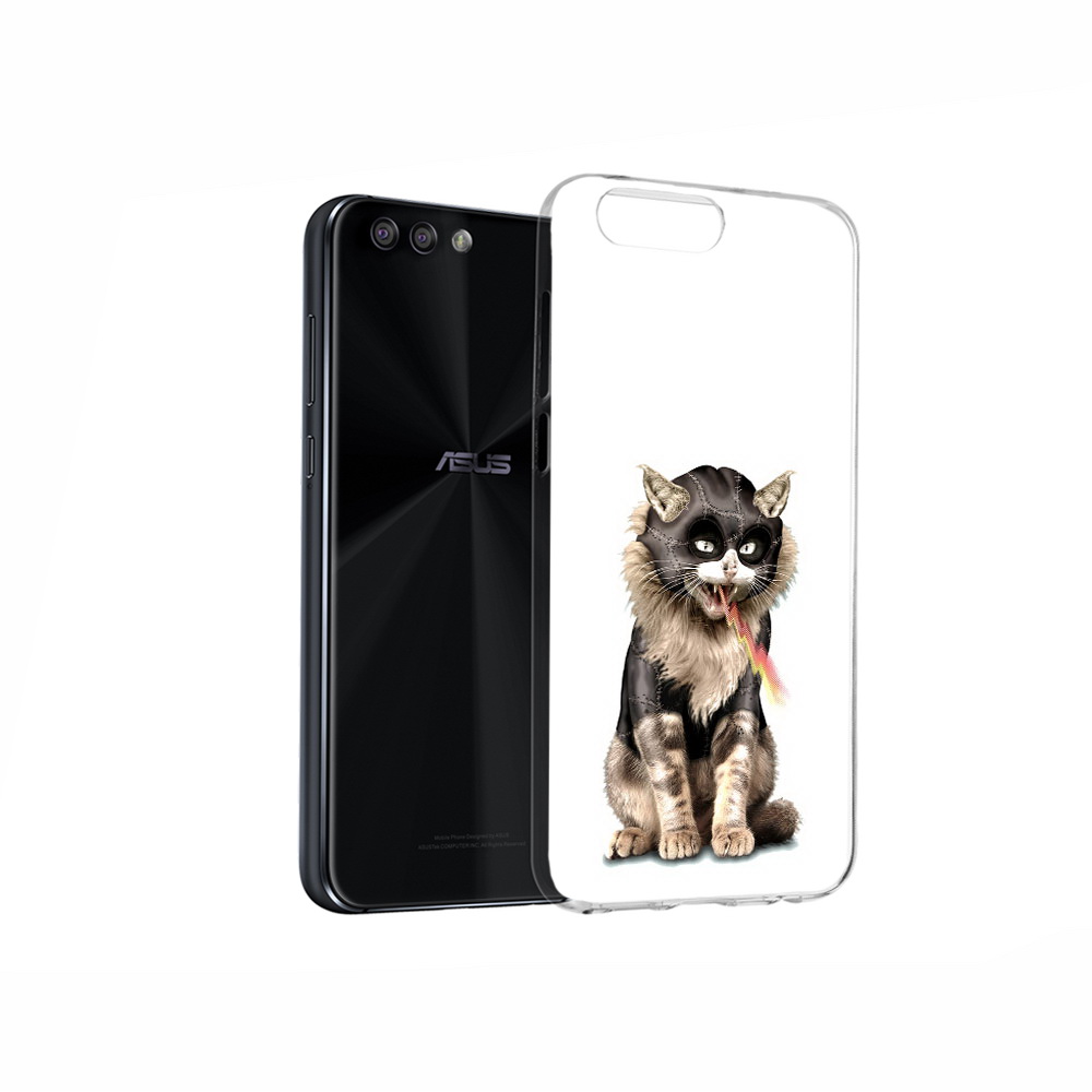 

Чехол MyPads Tocco для Asus ZenFone 4 дьяволский кот, Прозрачный, Tocco
