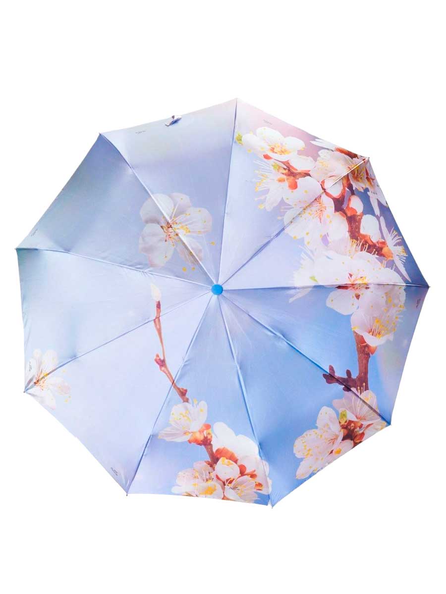 

Зонт складной женский автоматический Popular Umbrella 2101 голубой/розовый, 2101