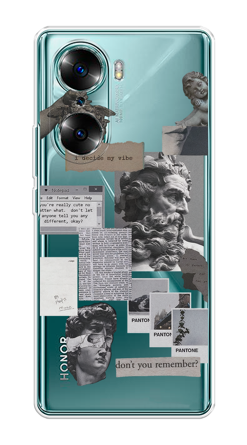 

Чехол на Honor 60 "Коллаж греческие скульптуры", Бежевый;серый, 6106650-1