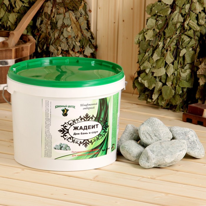 

Камень для бани "Жадеит" обвалованный, ведро 10кг