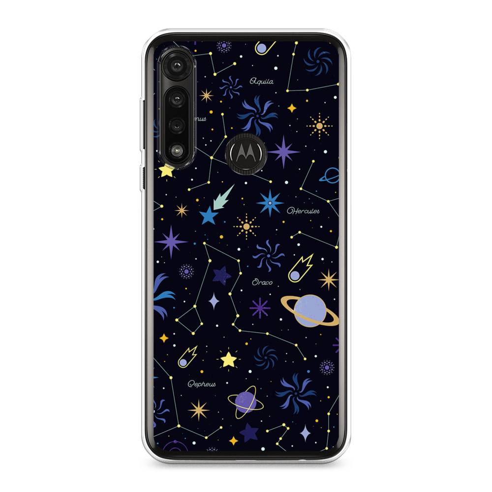 

Чехол на Motorola Moto G Power 2020 "Цветной космос", Желтый, 242650-2