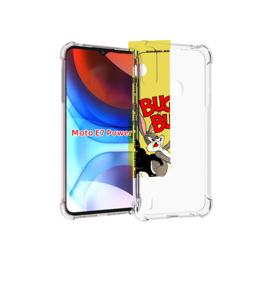 

Чехол MyPads бакс-банни-и-еда для Motorola Moto E7 Power, Прозрачный, Tocco