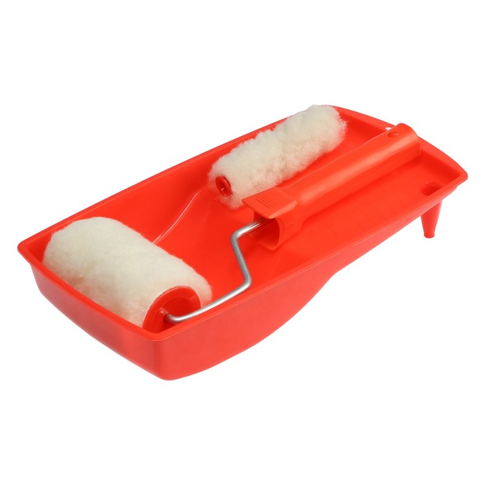 Набор малярный ЛОМ 10340555: валики натуральный мех, ванночка малярный набор rollingdog