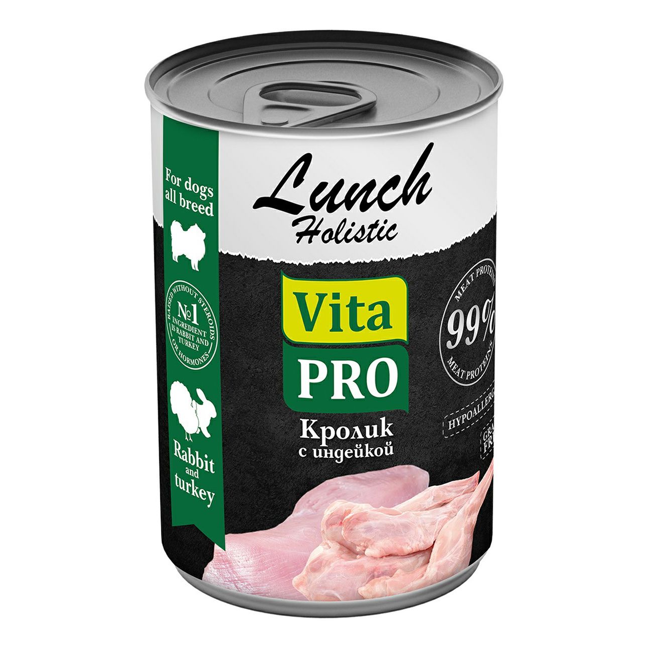 Влажный корм VitaPro Lunch кролик с индейкой для собак 400 г