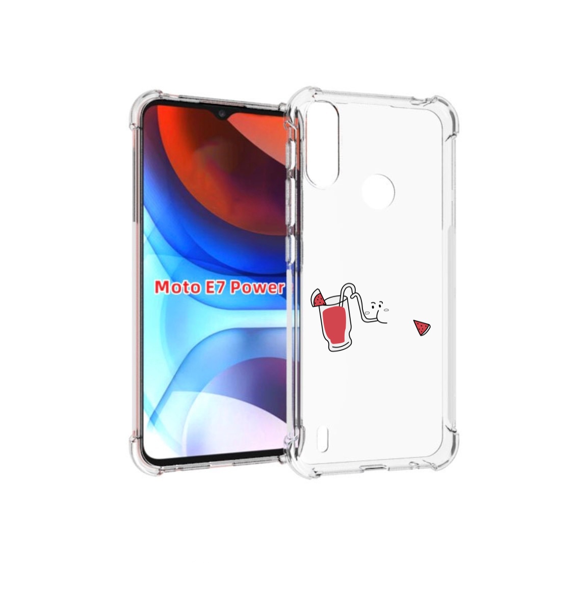 

Чехол MyPads арбузный-напиток для Motorola Moto E7 Power, Прозрачный, Tocco