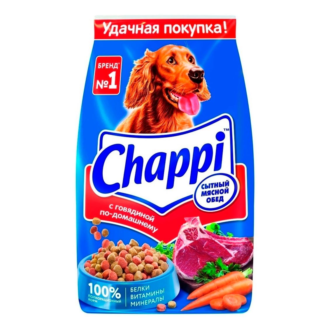 Сухой корм Chappi говядина для собак 2,5 кг