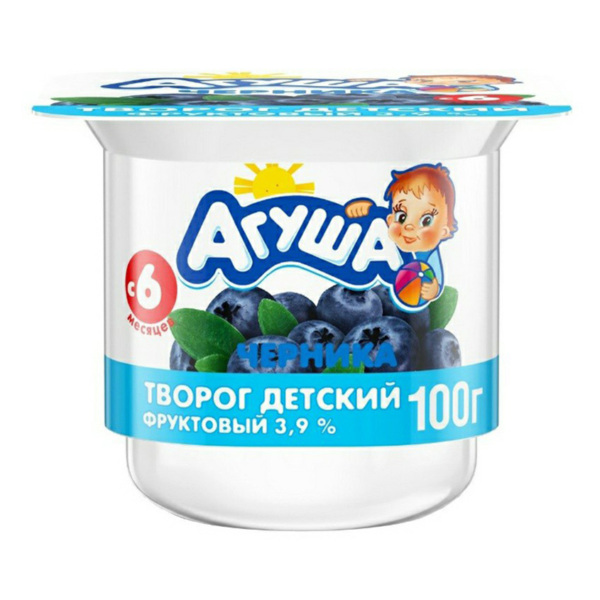 

Творог Агуша черника с 6 месяцев 3,9% 100 г