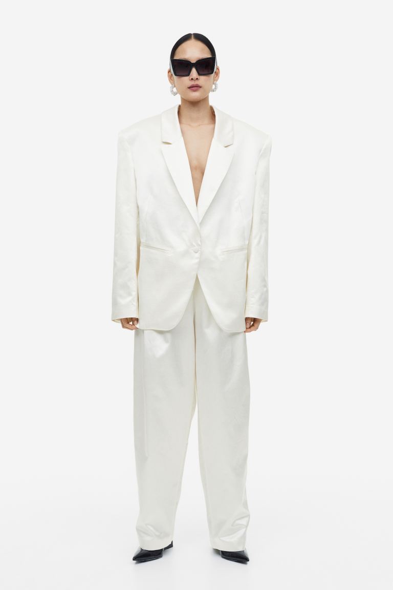 

Блейзер женский H&M 1143519001 белый XL (доставка из-за рубежа), 1143519001