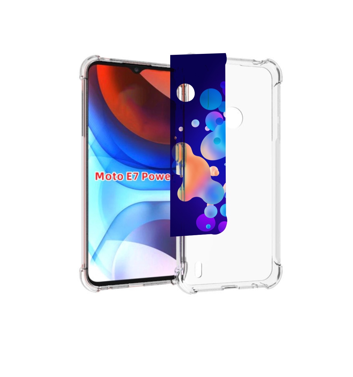 

Чехол MyPads абстрактные-пузырьки для Motorola Moto E7 Power, Прозрачный, Tocco