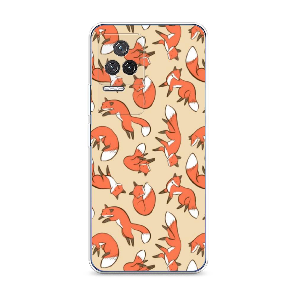 

Чехол Awog на Xiaomi Redmi K50 "Лисички фон", Разноцветный, 312250-3