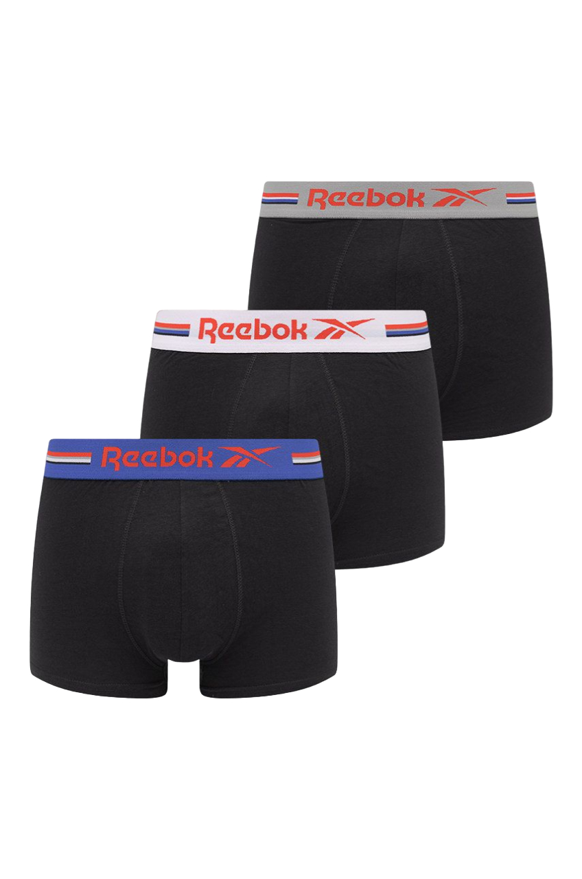 Комплект трусов Reebok боксер, для мужчин, U5_F8356_RBK, чёрный, S, 3 шт.