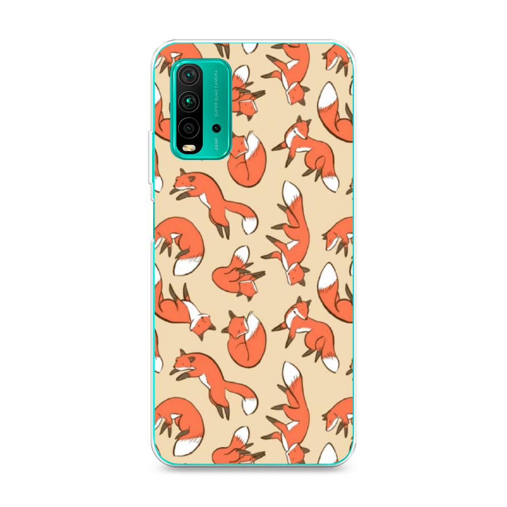 

Чехол Awog на Xiaomi Redmi 9T "Лисички фон", Разноцветный, 39850-3
