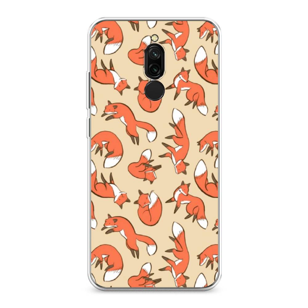 

Чехол Awog на Xiaomi Redmi 8 "Лисички фон", Разноцветный, 37150-3