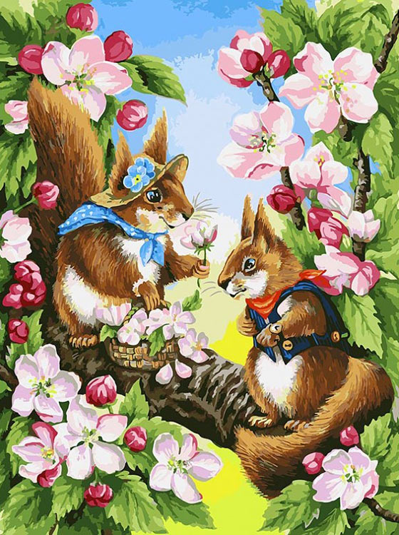

Картина по номерам Белоснежка Свидание, 30x40, Свидание