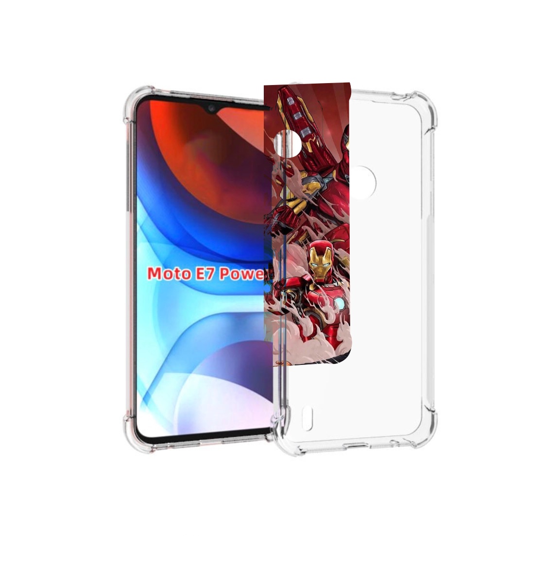 

Чехол MyPads Тони-Старк-и-костюмы для Motorola Moto E7 Power, Прозрачный, Tocco