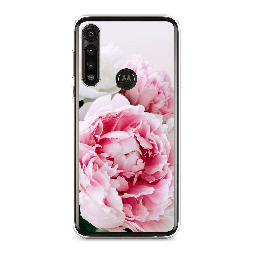 

Чехол на Motorola Moto G Power 2020 "Розовые и белые пионы", Розовый;белый, 242650-2