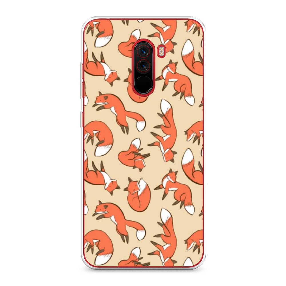 

Чехол Awog на Xiaomi Pocophone F1 "Лисички фон", Разноцветный, 34450-3