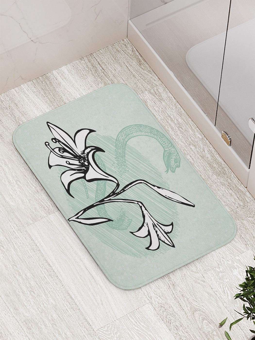 

Коврик противоскользящий для ванной, сауны, бассейна, 77х52 см bath_83157 JoyArty