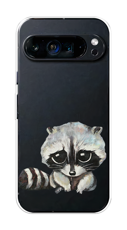 

Чехол на Google Pixel 9 Pro XL "Большеглазый енот", Серый;черный;прозрачный, 272150-1