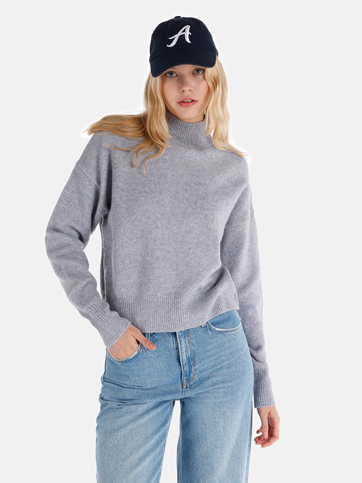 

Свитер женский COLIN'S CL1065641 голубой XS, CL1065641