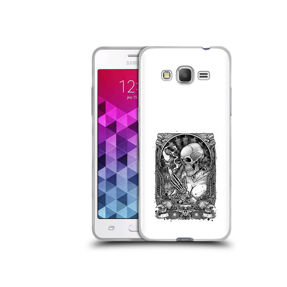 

Чехол MyPads Tocco для Samsung Galaxy Grand Prime девушка скелет, Прозрачный, Tocco
