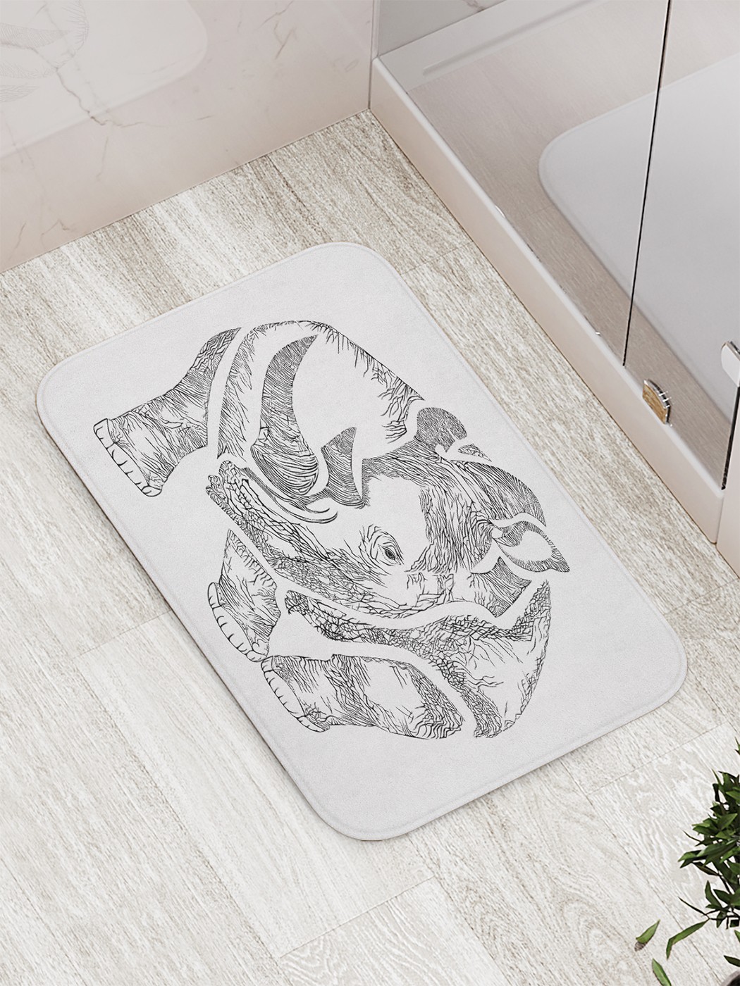 

Коврик противоскользящий для ванной, сауны, бассейна, 77х52 см bath_83085 JoyArty