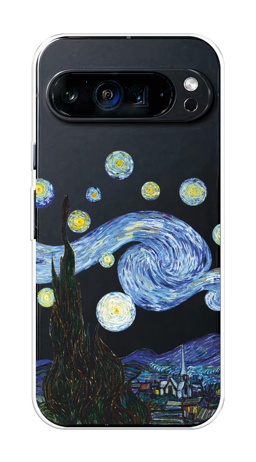 

Чехол на Google Pixel 9 Pro XL "Ночь Ван Гога", Голубой;синий;черный, 272150-1