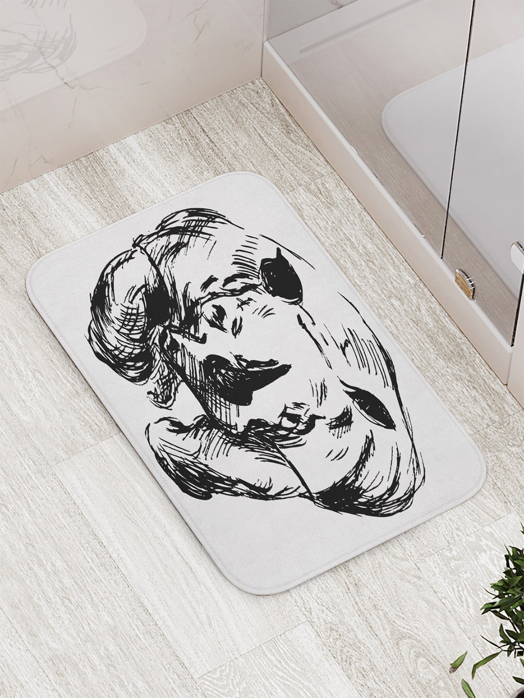 

Коврик противоскользящий для ванной, сауны, бассейна, 77х52 см bath_83067 JoyArty