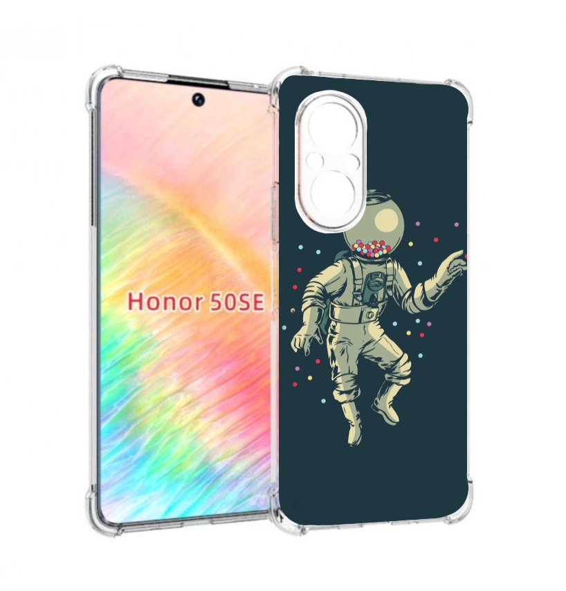 

Чехол бампер MyPads Космонавт для Honor 50 SE противоударный, Прозрачный, Tocco