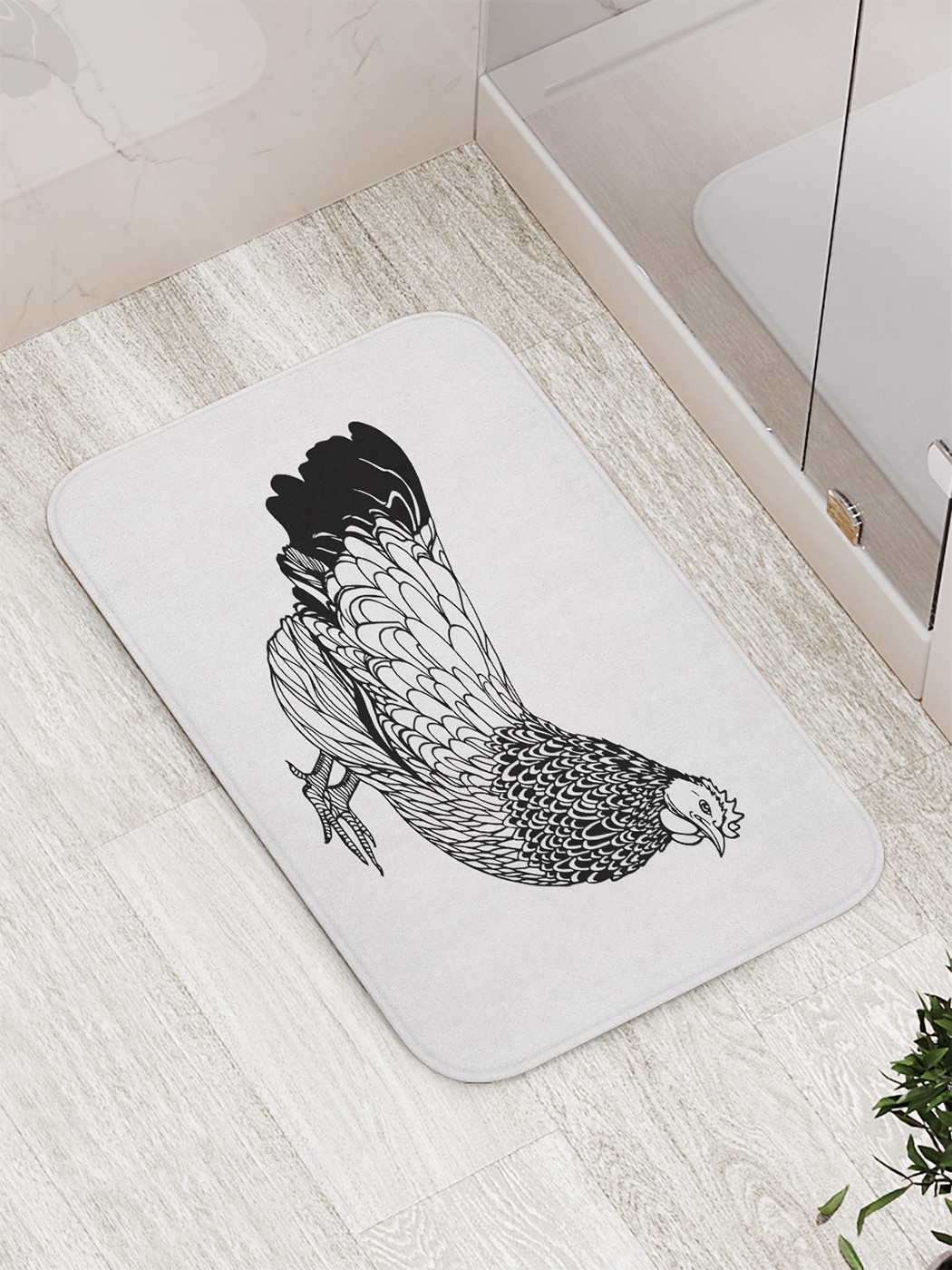 

Коврик противоскользящий для ванной, сауны, бассейна, 77х52 см bath_83009 JoyArty