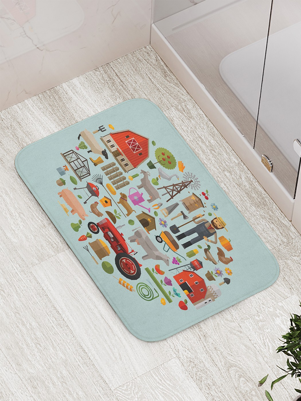 

Коврик противоскользящий для ванной, сауны, бассейна, 77х52 см bath_83005 JoyArty