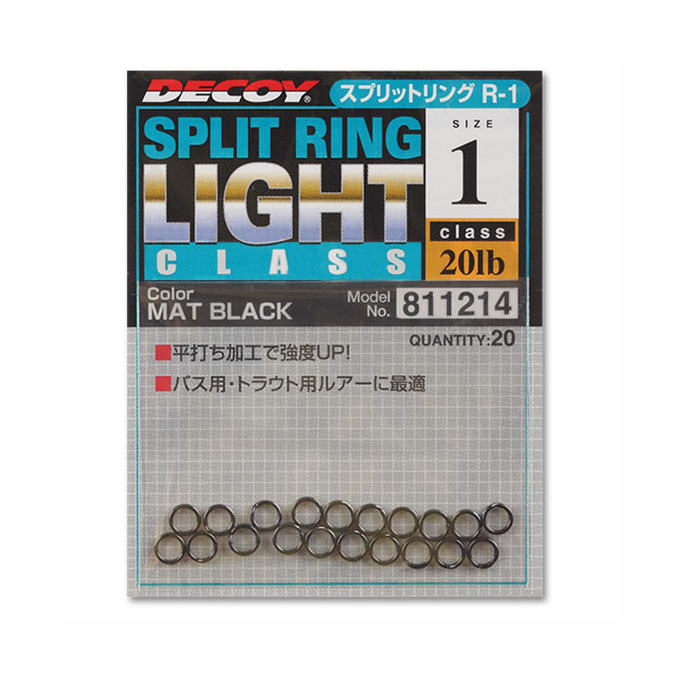 Decoy Кольцо заводное DECOY SPLIT RINNG (№3; 15шт в уп.Black)