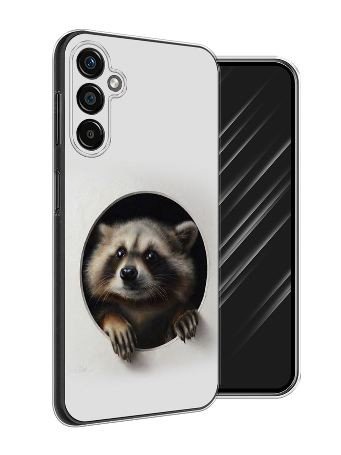 

Чехол Awog на Samsung Galaxy A25 5G "Любопытный енот", Коричневый;черный;белый, 2108550-1