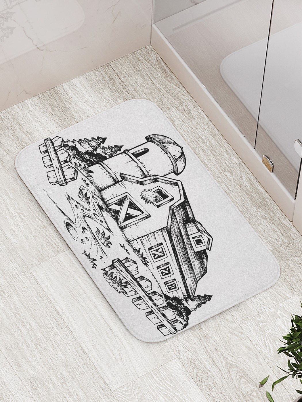 

Коврик противоскользящий для ванной, сауны, бассейна, 77х52 см bath_83000 JoyArty