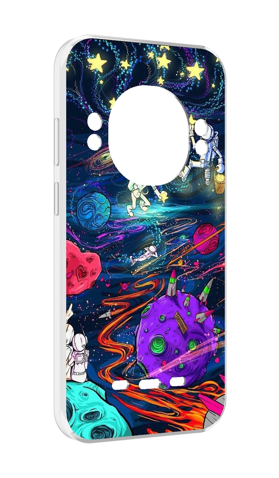 

Чехол MyPads красочный космос для UleFone Power Armor 16 Pro, Прозрачный, Tocco
