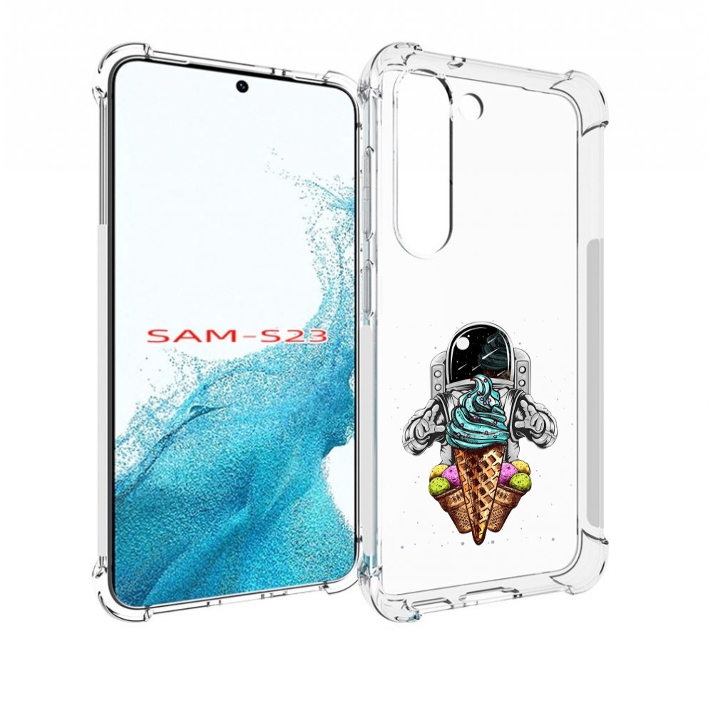 

Чехол MyPads астронавт-любит-мороженное для Samsung Galaxy S23, Прозрачный, Tocco