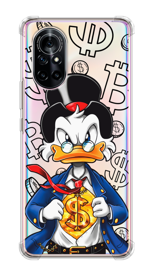 

Чехол на Honor V40 Lite/Huawei Nova 8 "Scrooge Goldman", Черный;белый;синий, 6105150-1