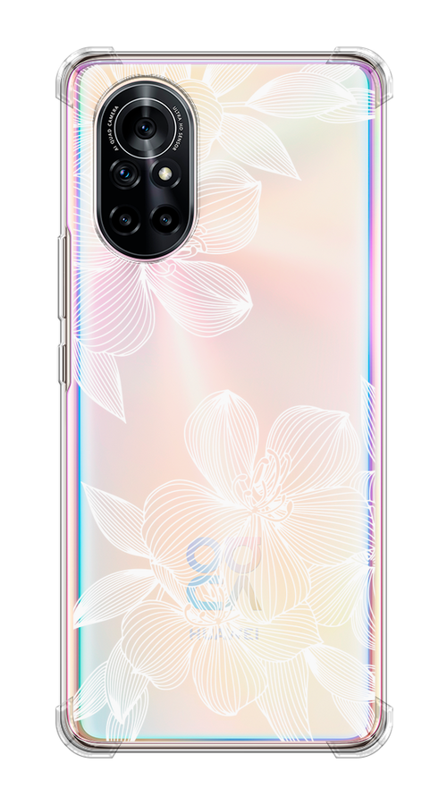 

Чехол на Honor V40 Lite/Huawei Nova 8 "Крокус", Белый;прозрачный, 6105150-1