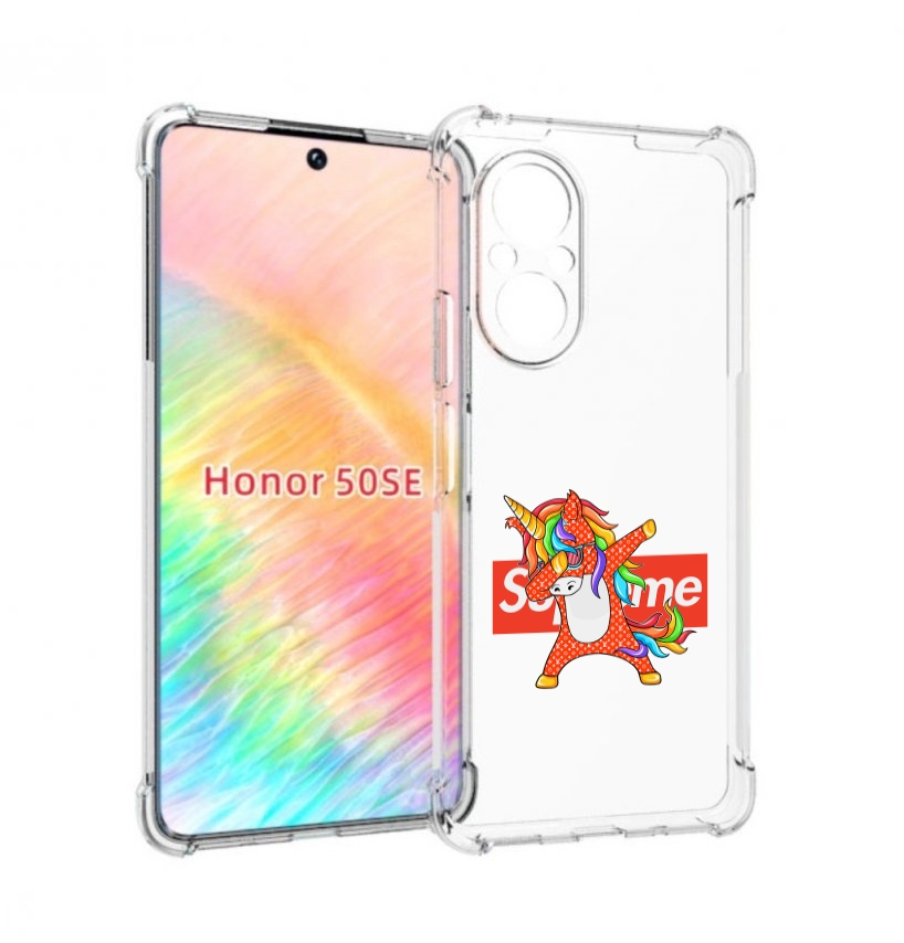 

Чехол бампер MyPads Единорог-суприм для Honor 50 SE противоударный, Прозрачный, Tocco
