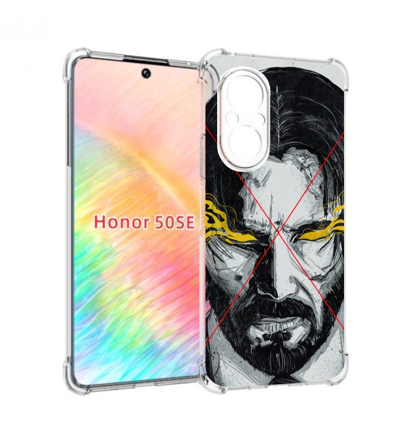 

Чехол бампер MyPads Джон-Уик для Honor 50 SE противоударный, Прозрачный, Tocco