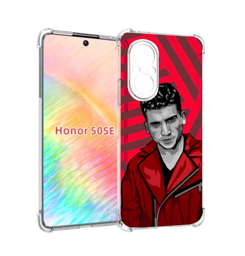 

Чехол бампер MyPads Денвер-бумажный-дом для Honor 50 SE противоу, Прозрачный, Tocco