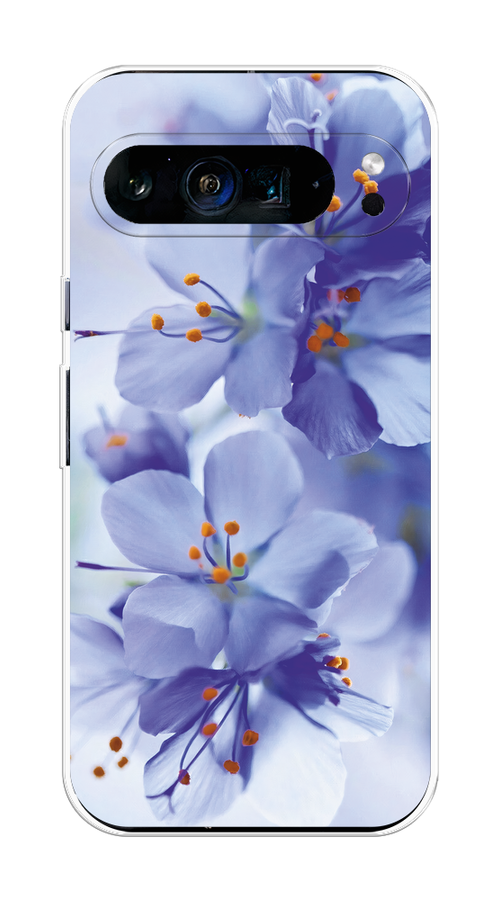

Чехол на Google Pixel 9 Pro XL "Фиолетовые цветки", Фиолетовый;синий, 272150-1