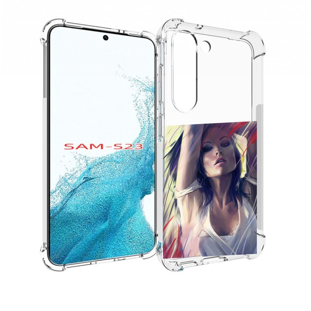 

Чехол MyPads акварельная-девушка женской для Samsung Galaxy S23, Прозрачный, Tocco