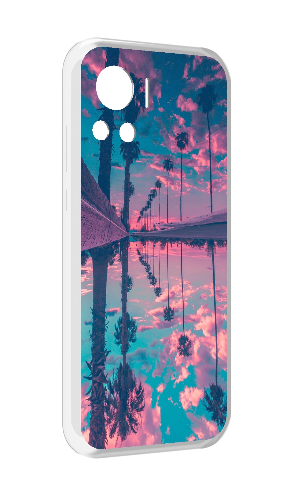 

Чехол MyPads отражение-пальм для Motorola Edge 30 Ultra, Прозрачный, Tocco