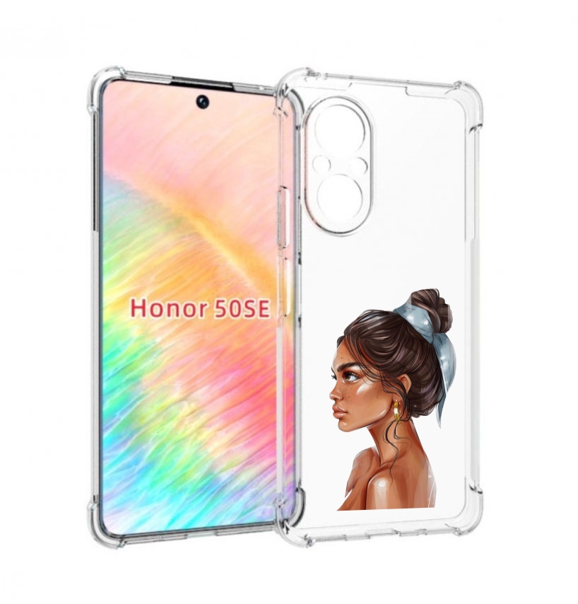 

Чехол бампер MyPads Девушка-с-повязкой женский для Honor 50 SE п, Прозрачный, Tocco