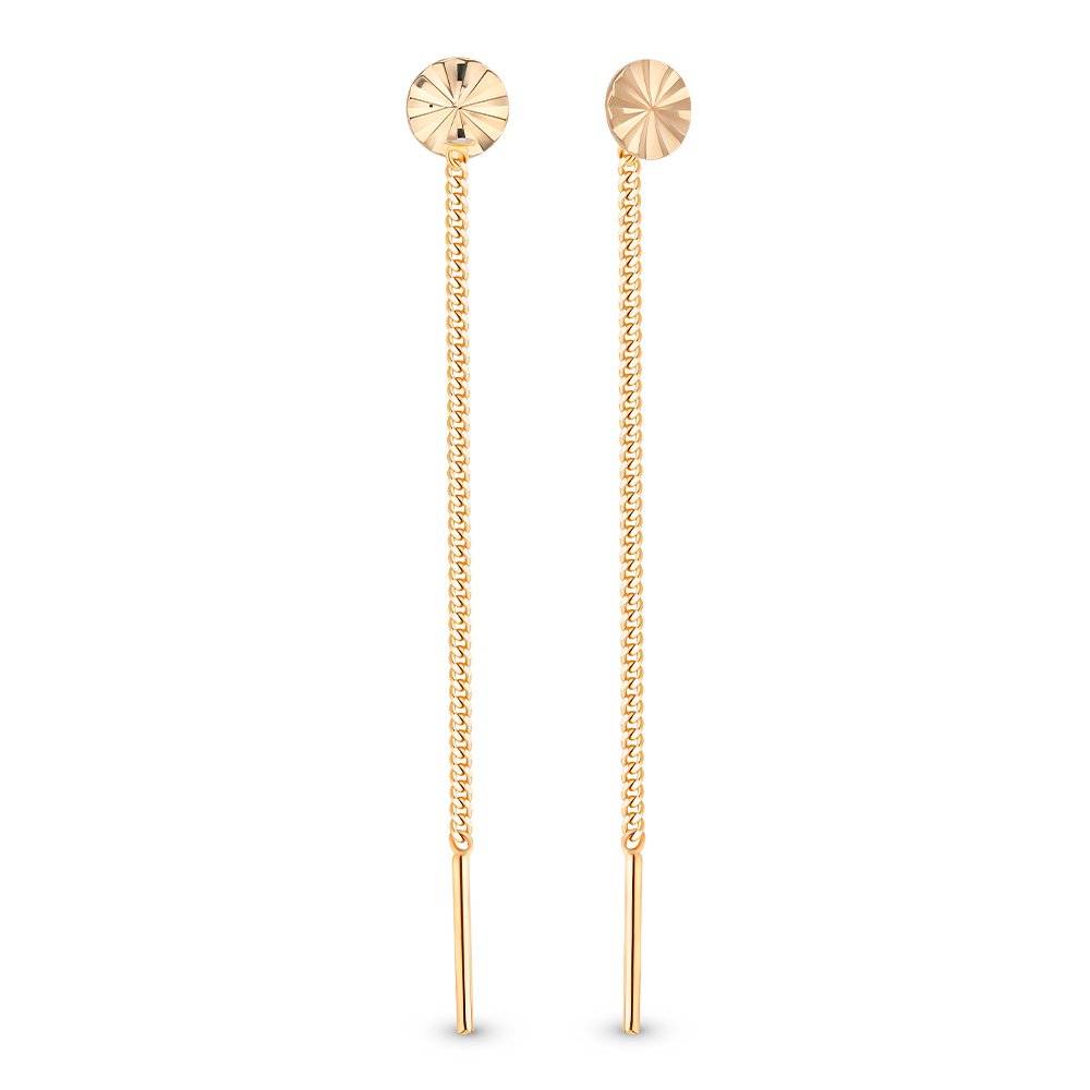 

Серьги продевки из красного золота 585Gold 402003626, 402003626